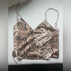 SUPERDOWN Jenna BACKLESS SNAKE SKIN TANK! Size XS perfect condition